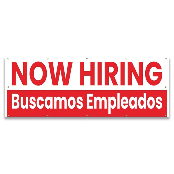 Now Hiring Buscamos Empleados Banner Concession Stand Food Truck Single Sided